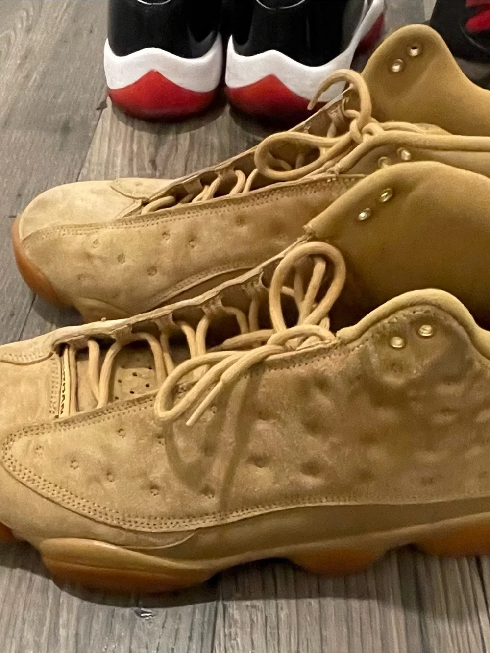 Jordan 13 Wheat Retro Tan Suede Sneakers